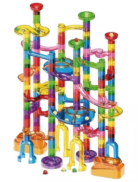 MaxTronic Marble Run 150 Pcs – STEM Building Toy for Kids 3–12