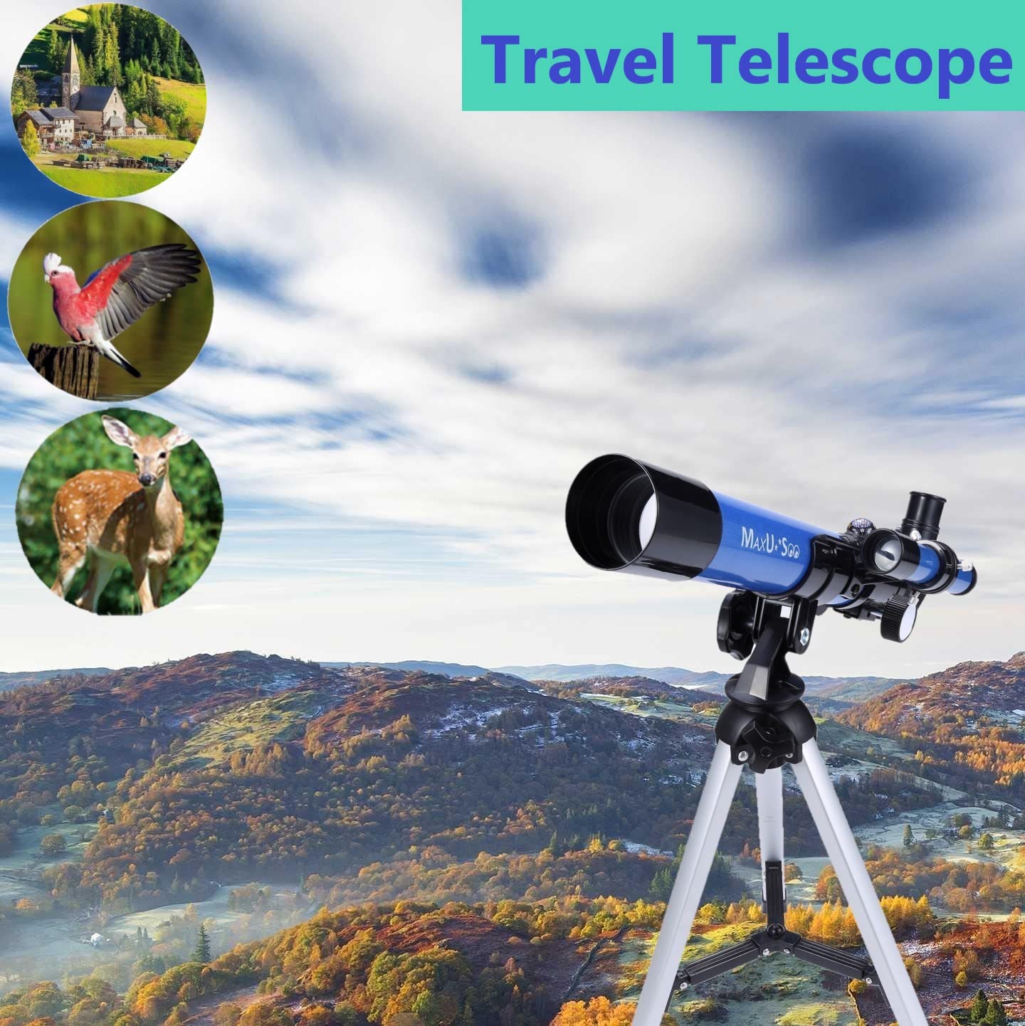 MaxUSee Kids Telescope 400x40mm – Portable Beginner Telescope with Tripod & Finder Scope