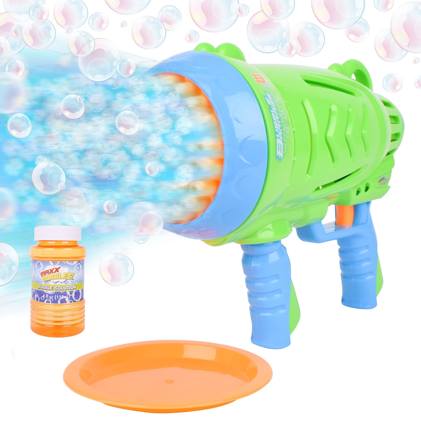 Maxx Bubbles Bubble Barrage Gun – Automatic Bubble Blaster by Sunny Days Entertainment