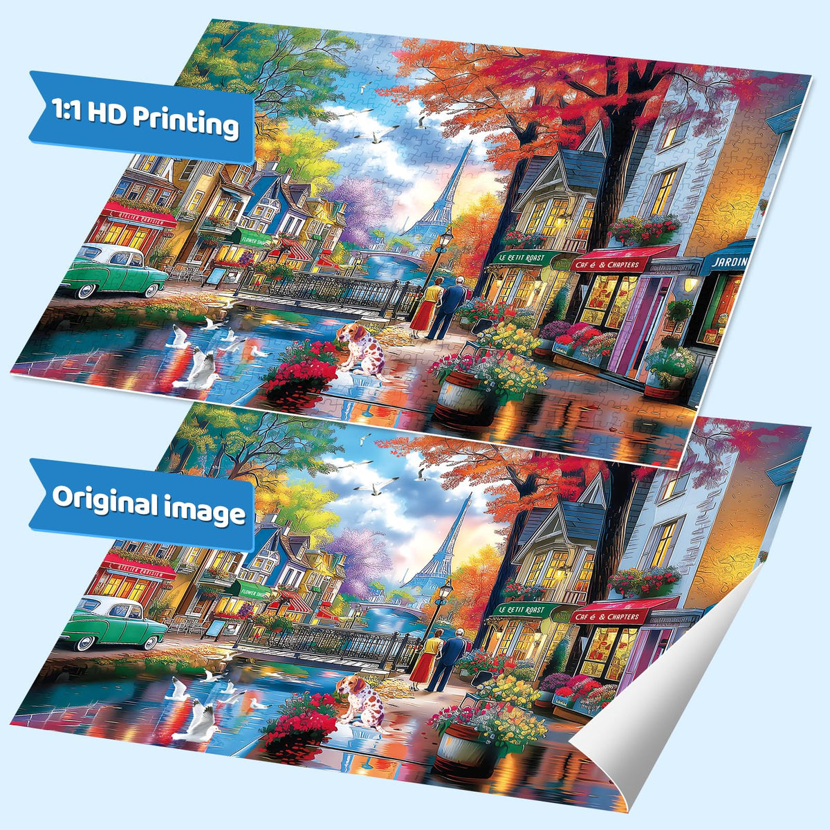 MAXZN 1000 Piece Puzzle for Adults – Paris Eiffel Tower Edition, 28 x 20 in
