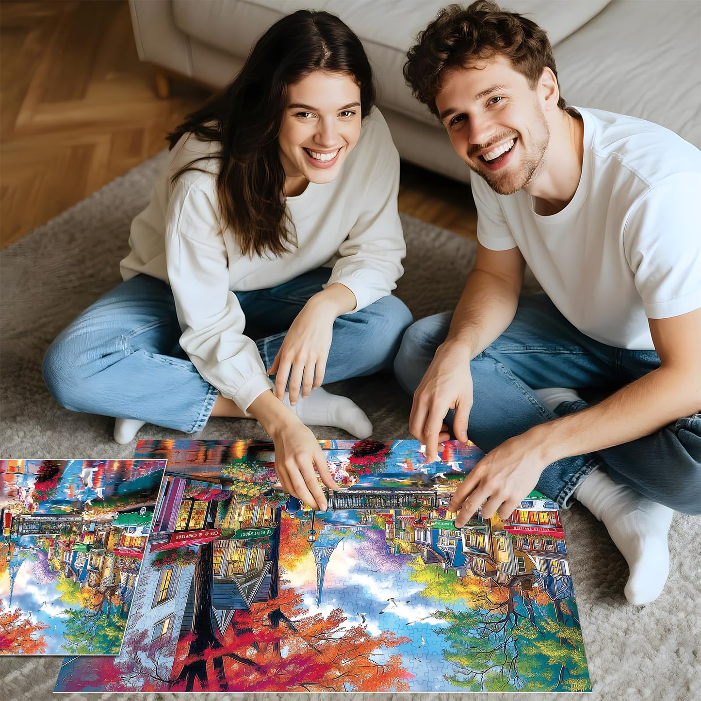 MAXZN 1000 Piece Puzzle for Adults – Paris Eiffel Tower Edition, 28 x 20 in