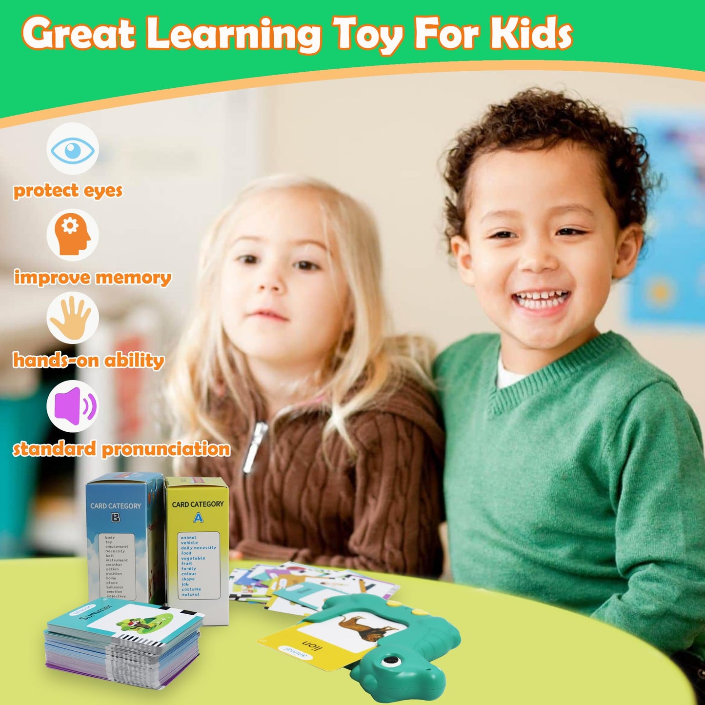 MAYAPHILOS Talking Flash Cards – 224 Sight Words, Bilingual Spanish & English