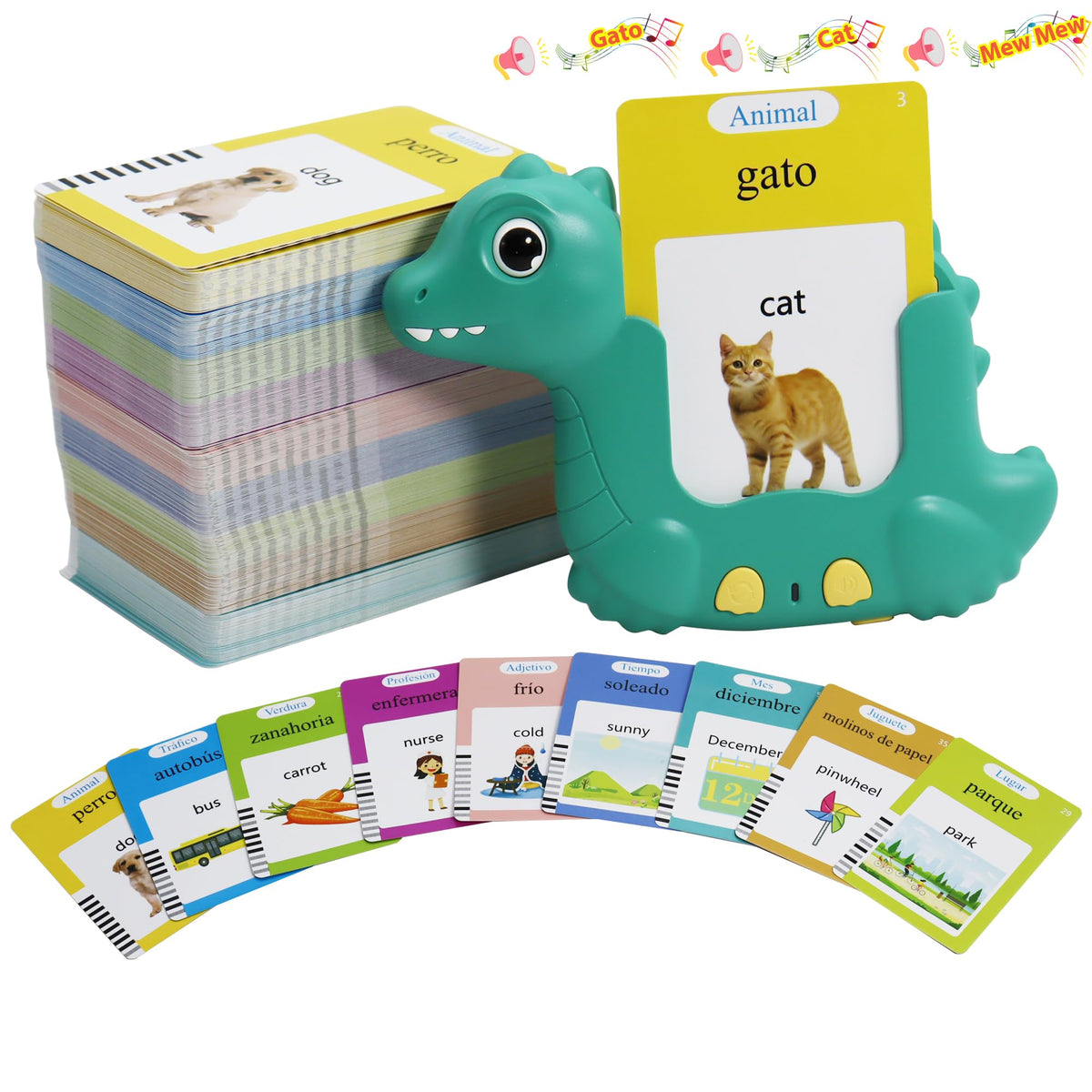 MAYAPHILOS Bilingual Talking Flash Cards (Spanish & English) – 510 Sight Words for Toddlers