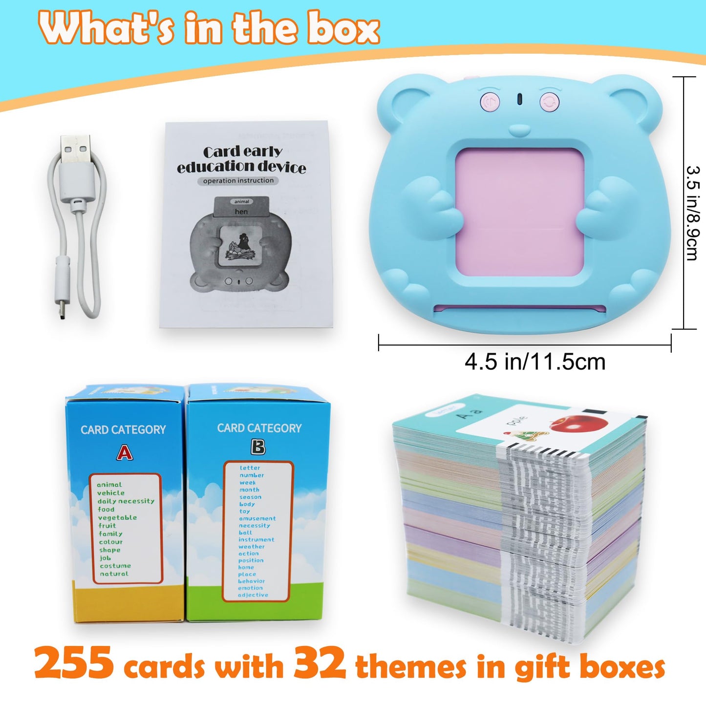 MAYAPHILOS English-French Talking Flash Cards – 510 Sight Words for Toddlers