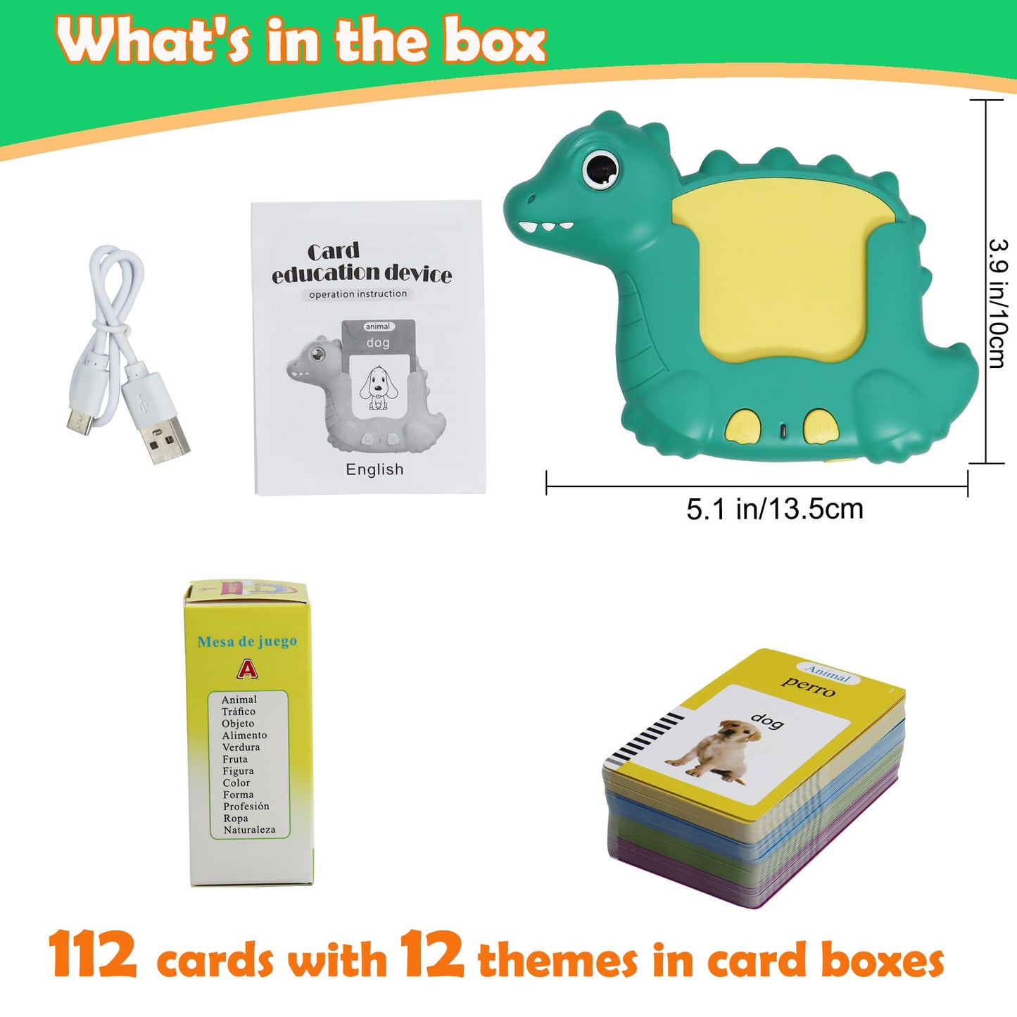 MAYAPHILOS Talking Flash Cards – 224 Sight Words, Bilingual Spanish & English