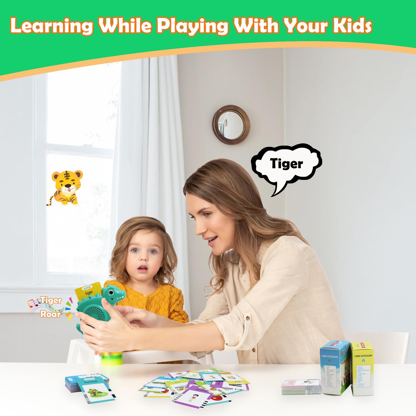 MAYAPHILOS Talking Flash Cards – 224 Sight Words, Bilingual Spanish & English