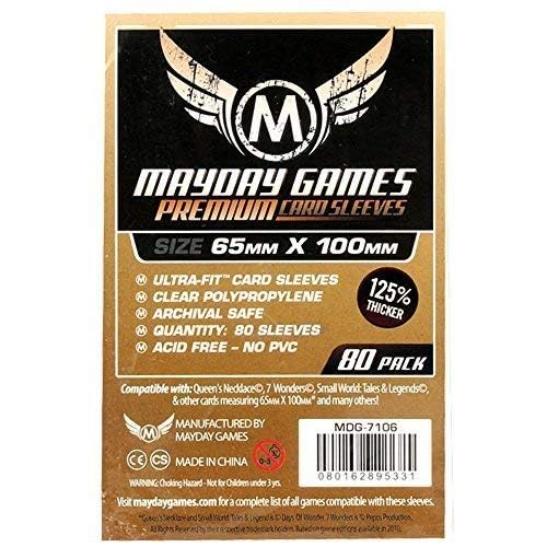 Mayday Games 7 Wonders Sleeves 65x100mm - 80 Premium Pack