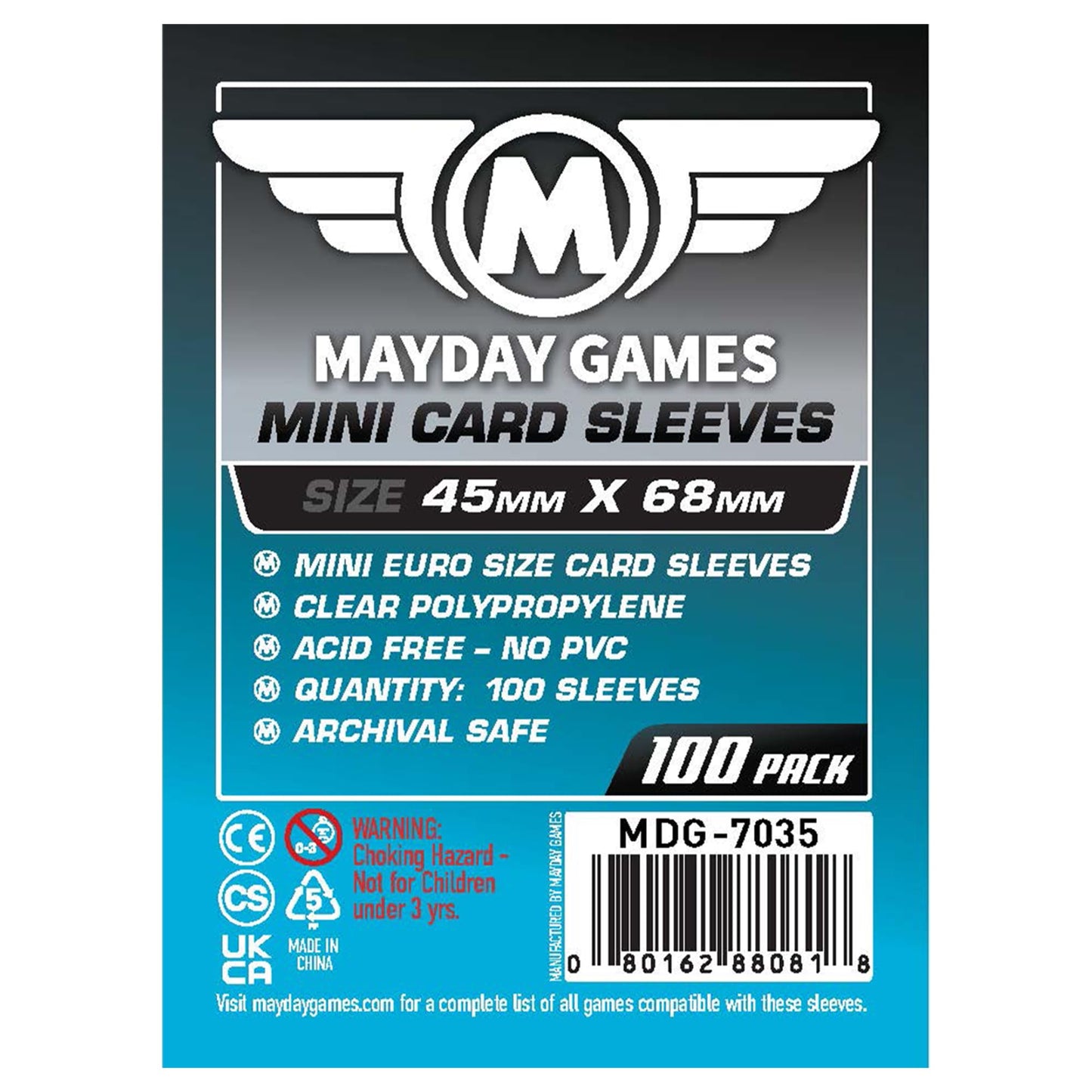 Mayday Games Mini Card Sleeve 45x68mm – Pack of 100