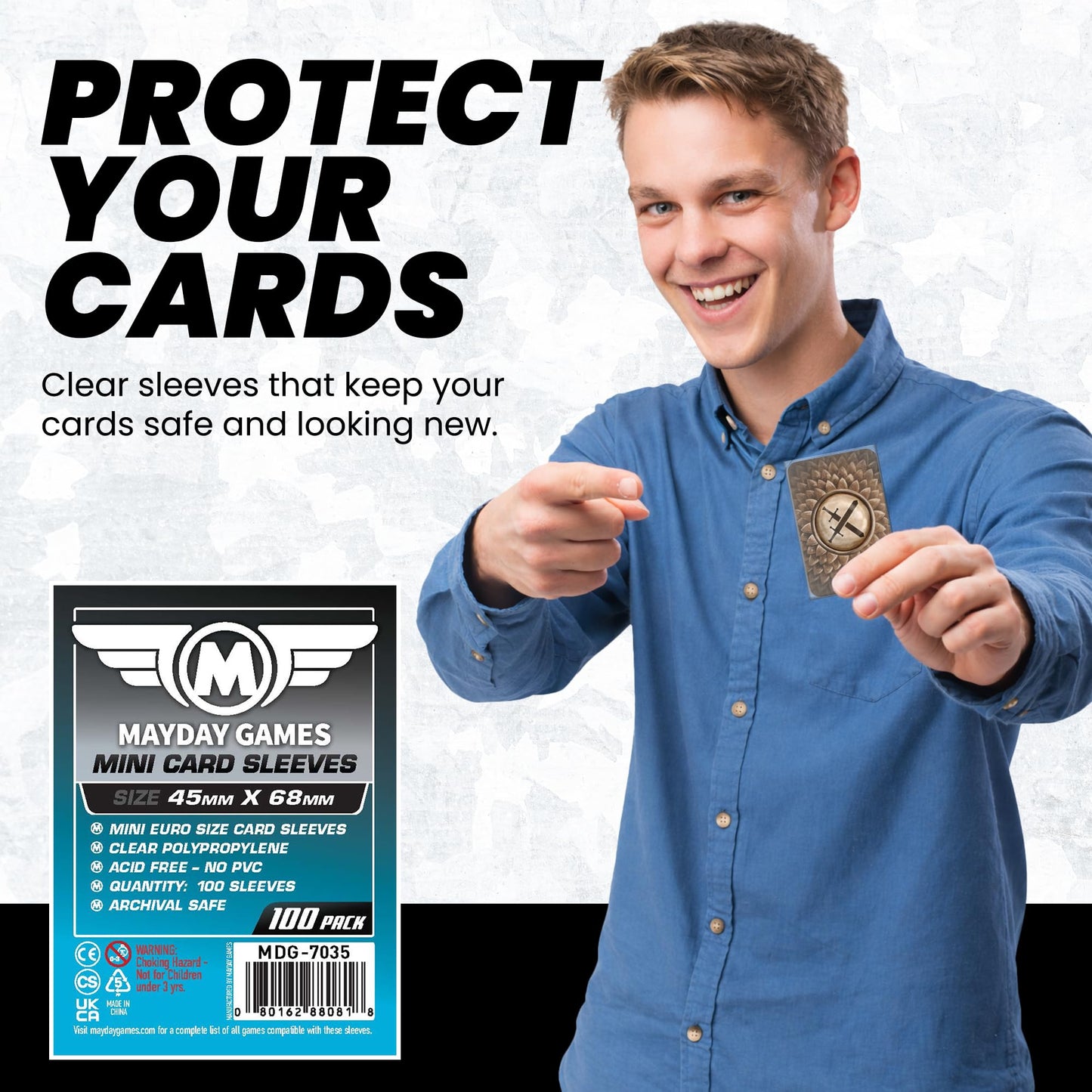 Mayday Games Mini Card Sleeve 45x68mm – Pack of 100