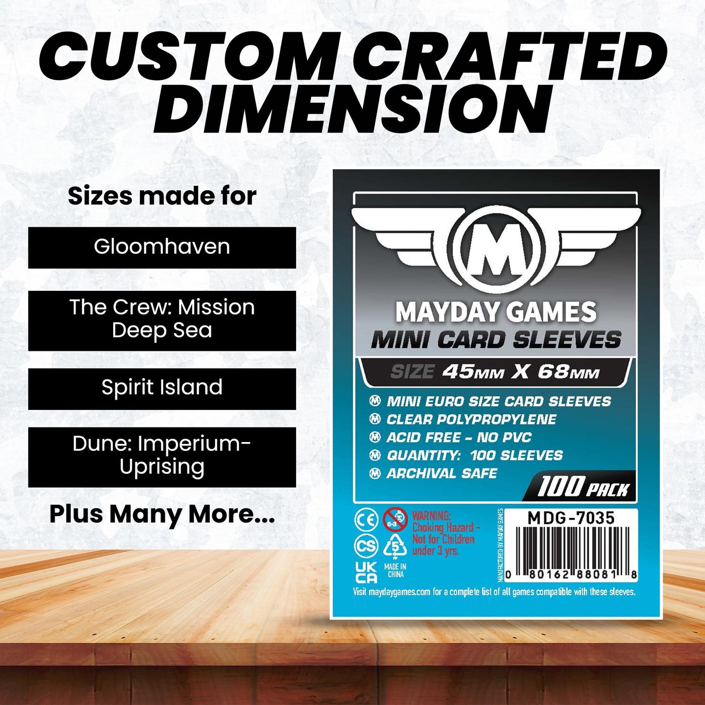 Mayday Games Mini Card Sleeve 45x68mm – Pack of 100