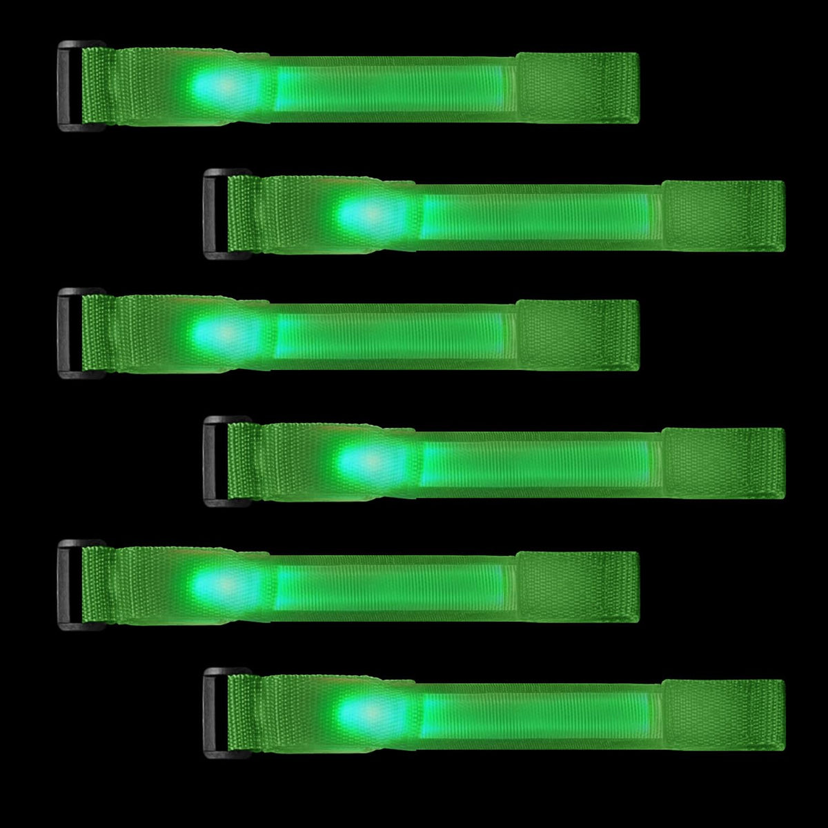 M.best 8pcs LED Light Up Bracelets – Glow Wristbands for Parties, Concerts & Raves (Green)