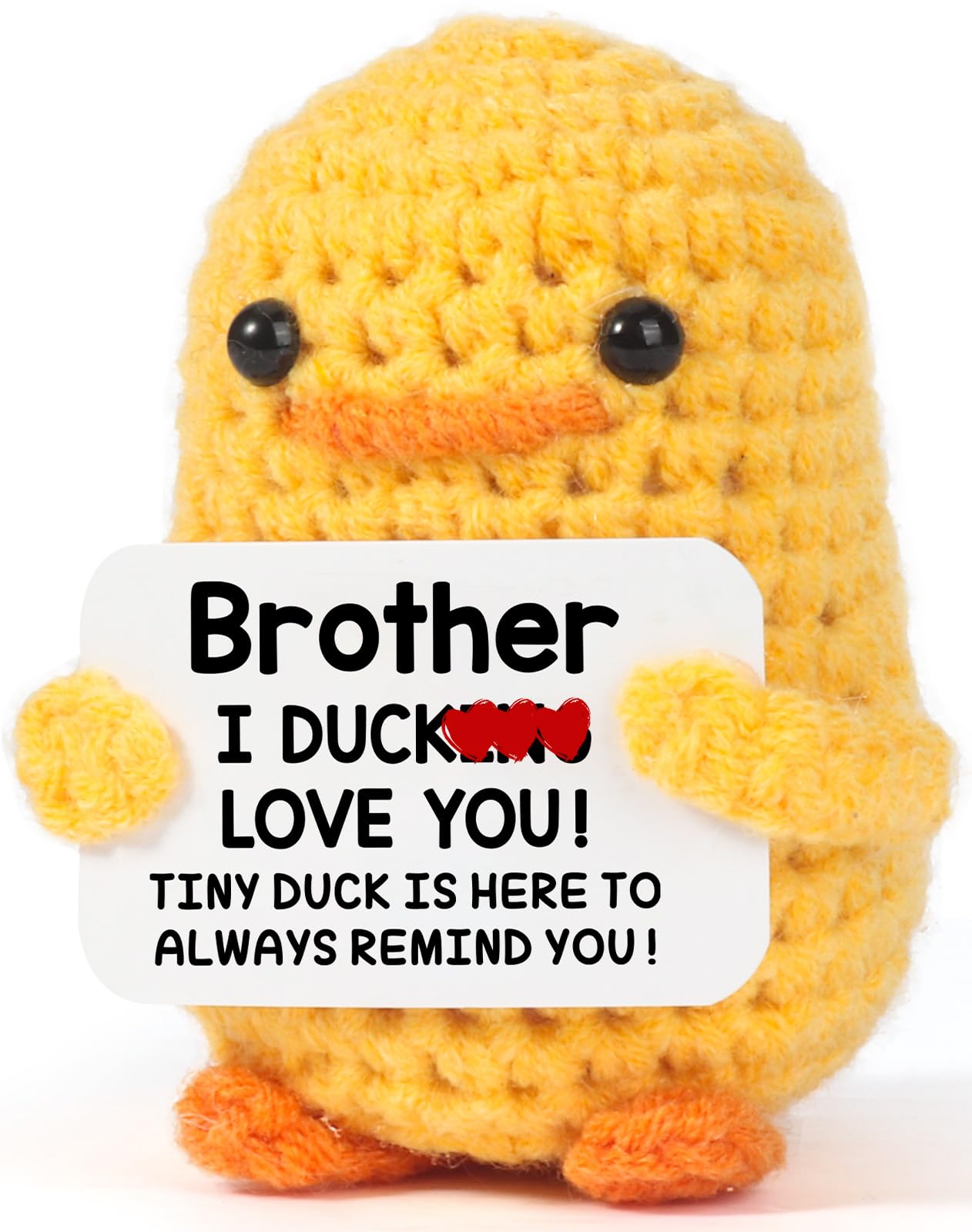 MBL Crochet Duck Gift for Brother from Sister – Funny Cute Birthday Keepsake