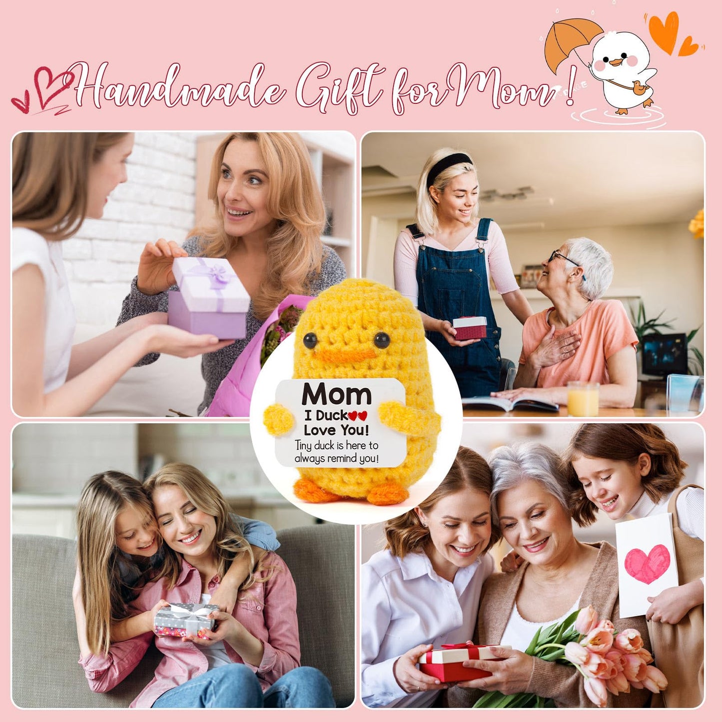 MBL Gifts for Mom - Funny Crochet Duck for Valentines Day, Birthday & More