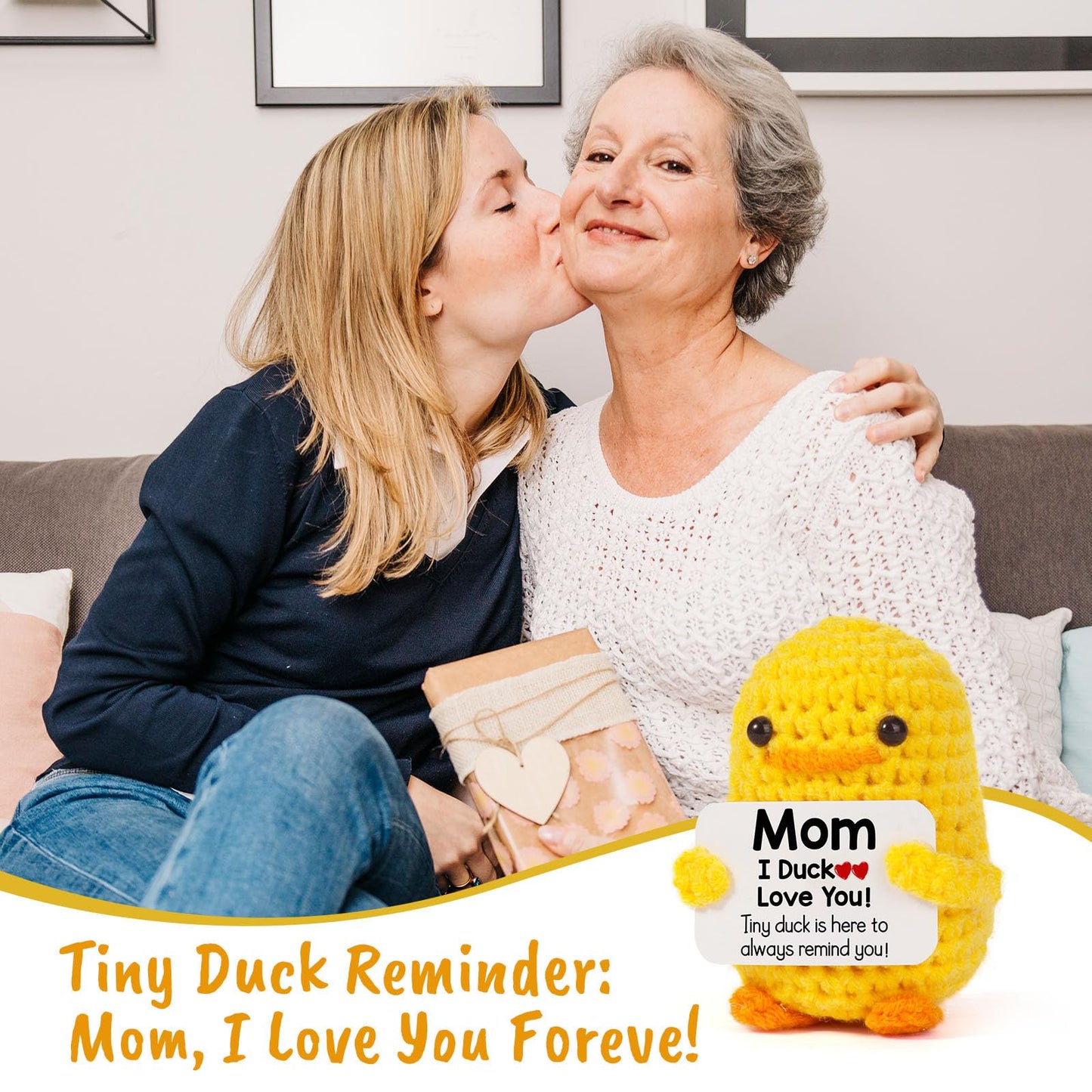 MBL Gifts for Mom - Funny Crochet Duck for Valentines Day, Birthday & More