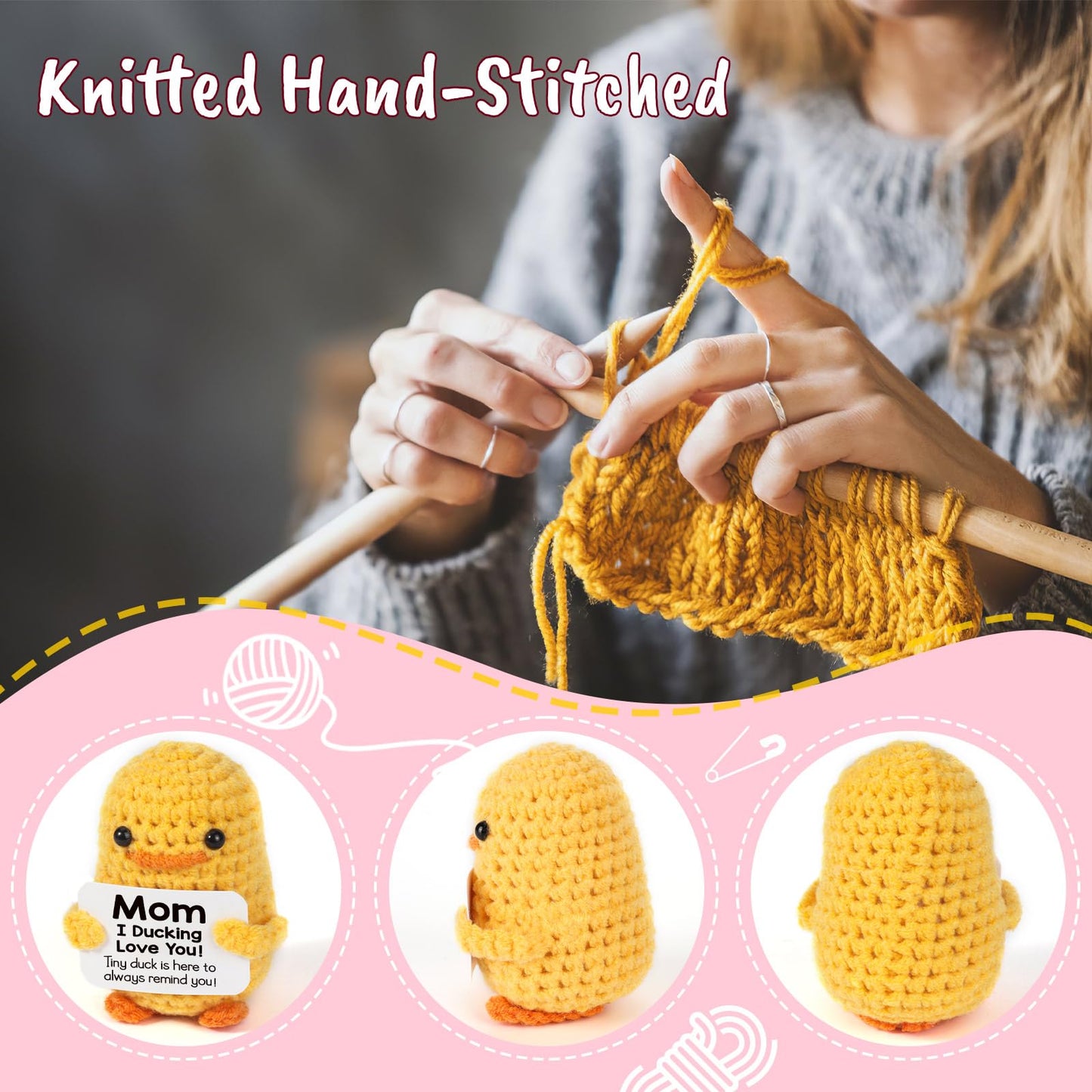 MBL Gifts for Mom - Funny Crochet Duck for Valentines Day, Birthday & More