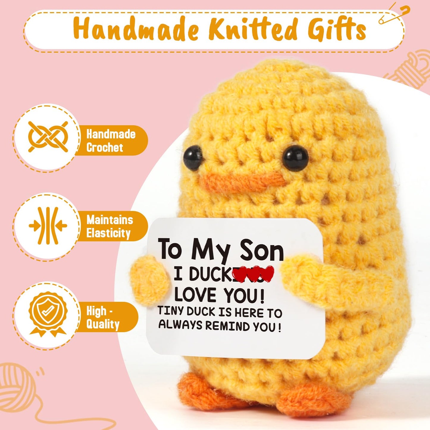 MBL Crochet Duck Gift for Son – Birthday, Graduation & Desk Companion