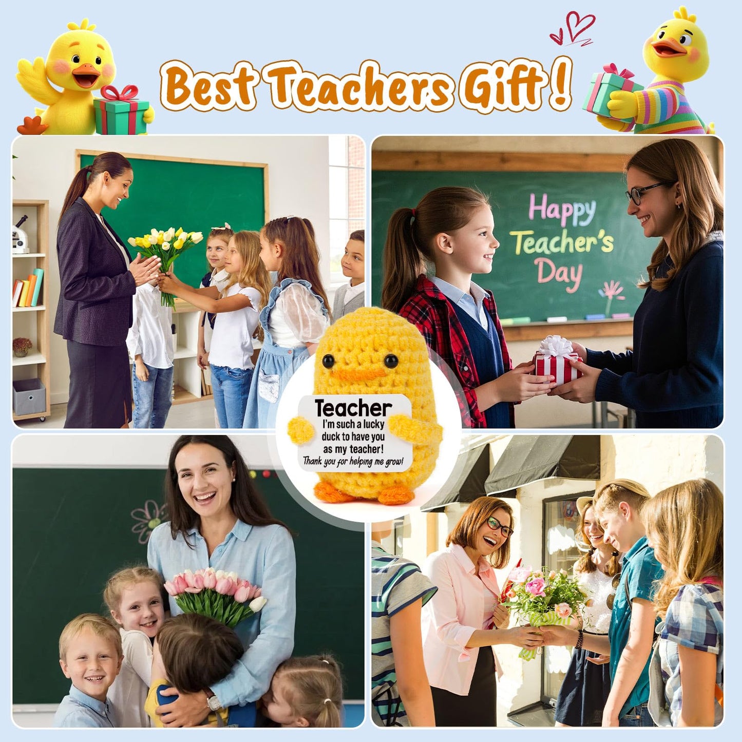 MBL Teacher Appreciation Gifts for Women – Crochet Duck for Teachers