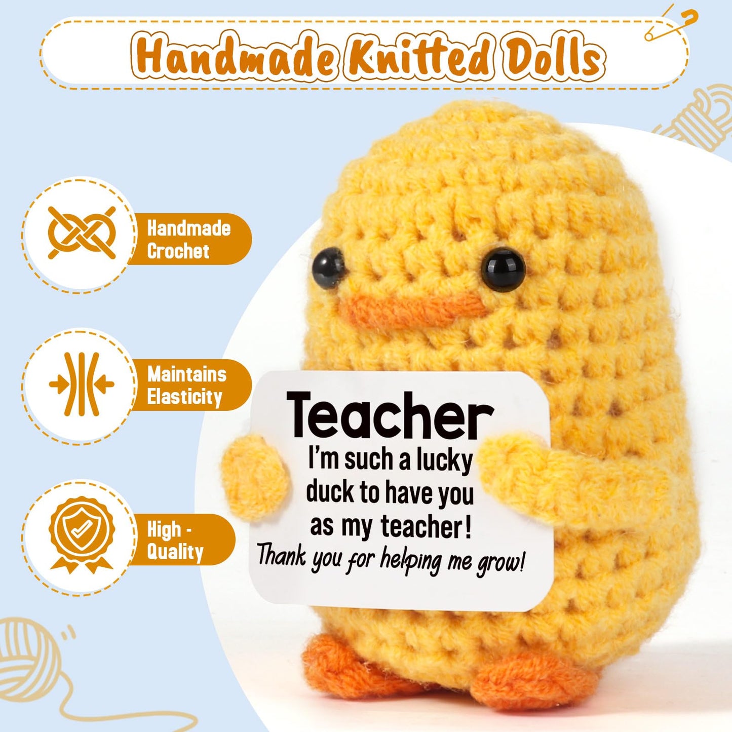 MBL Teacher Appreciation Gifts for Women – Crochet Duck for Teachers