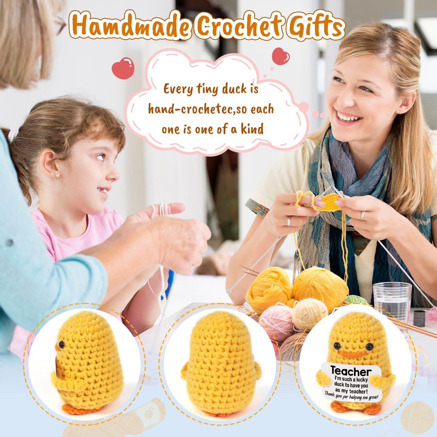 MBL Teacher Appreciation Gifts for Women – Crochet Duck for Teachers