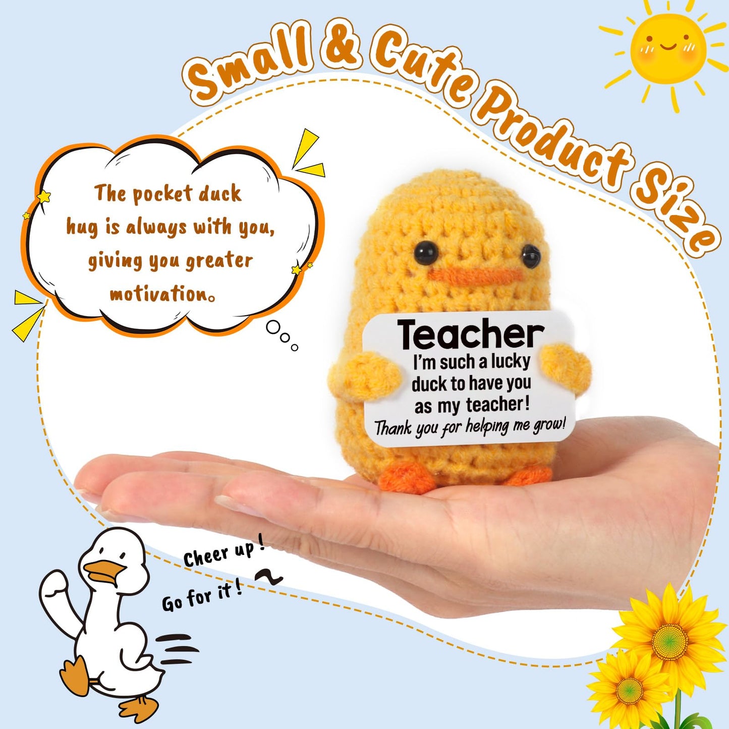 MBL Teacher Appreciation Gifts for Women – Crochet Duck for Teachers