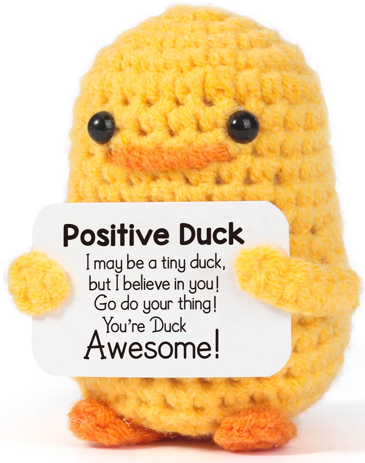 MBL Valentines Inspirational Gifts for Women – Funny Crochet Duck for Her, Stress Relief & Cheer