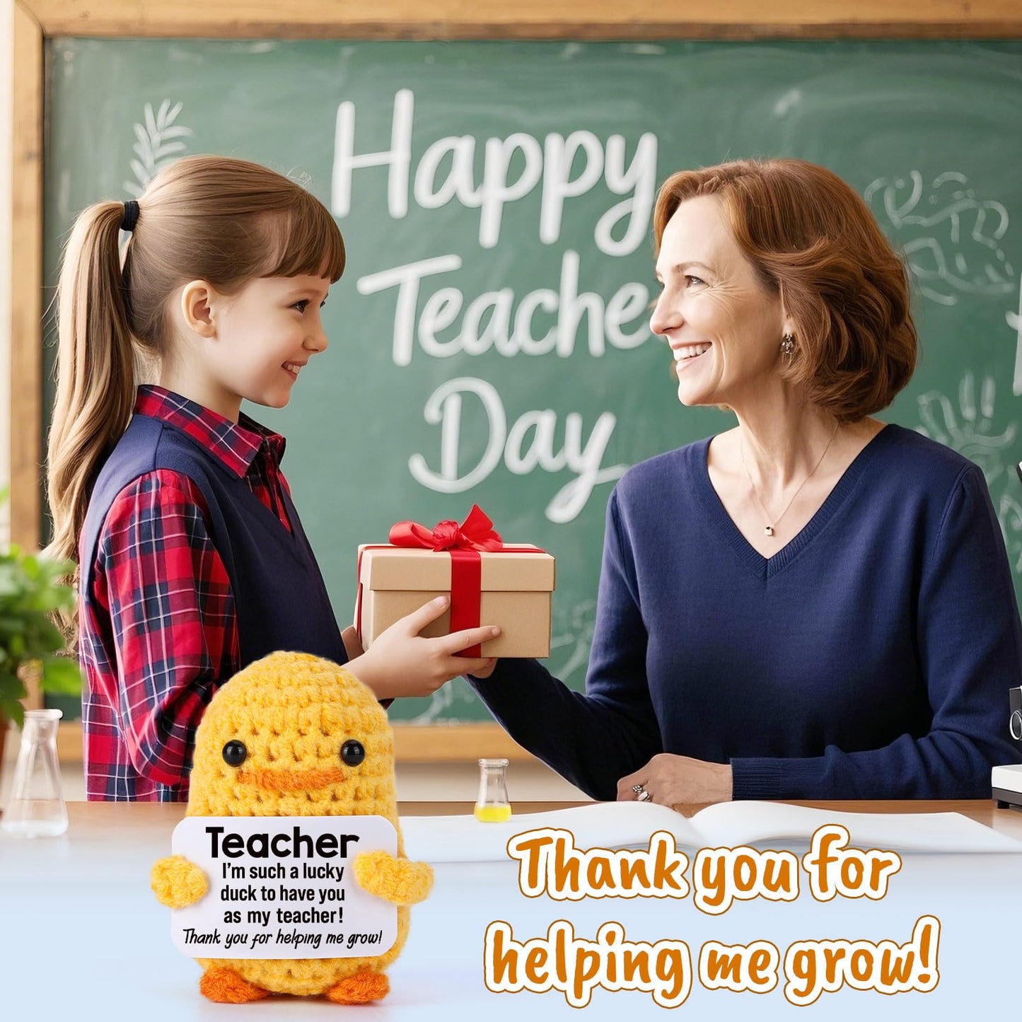 MBL Teacher Appreciation Gifts for Women – Crochet Duck for Teachers