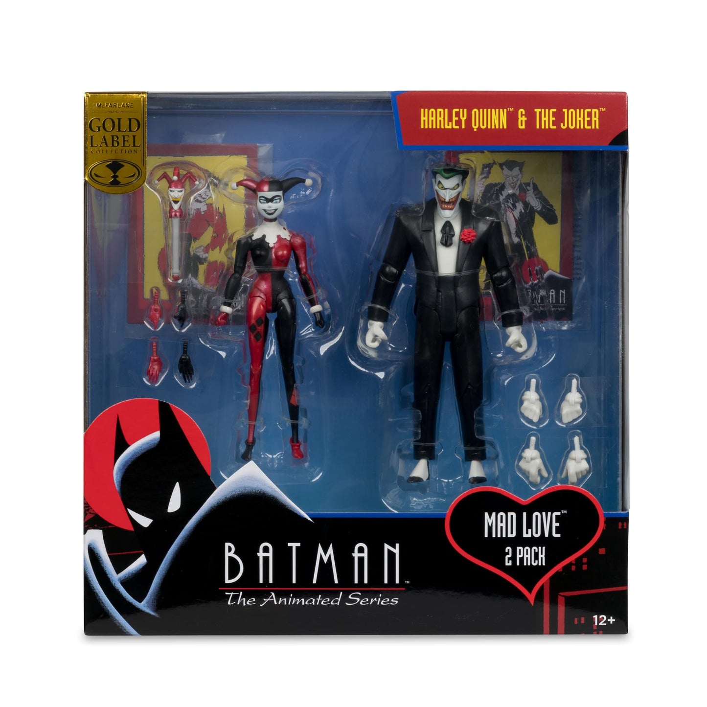 McFarlane Toys Batman: The Animated Series Harley Quinn & The Joker Mad Love 2 Pack – 6in Gold Label