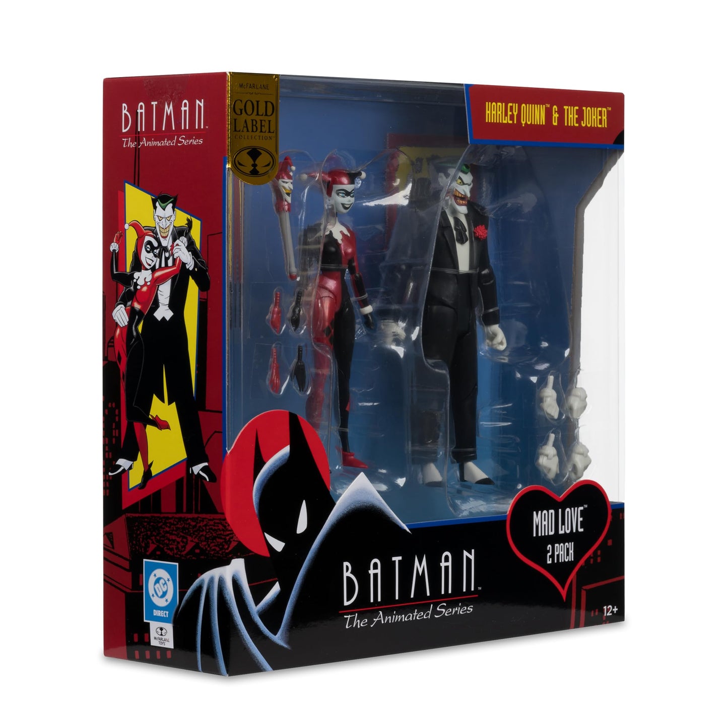 McFarlane Toys Batman: The Animated Series Harley Quinn & The Joker Mad Love 2 Pack – 6in Gold Label