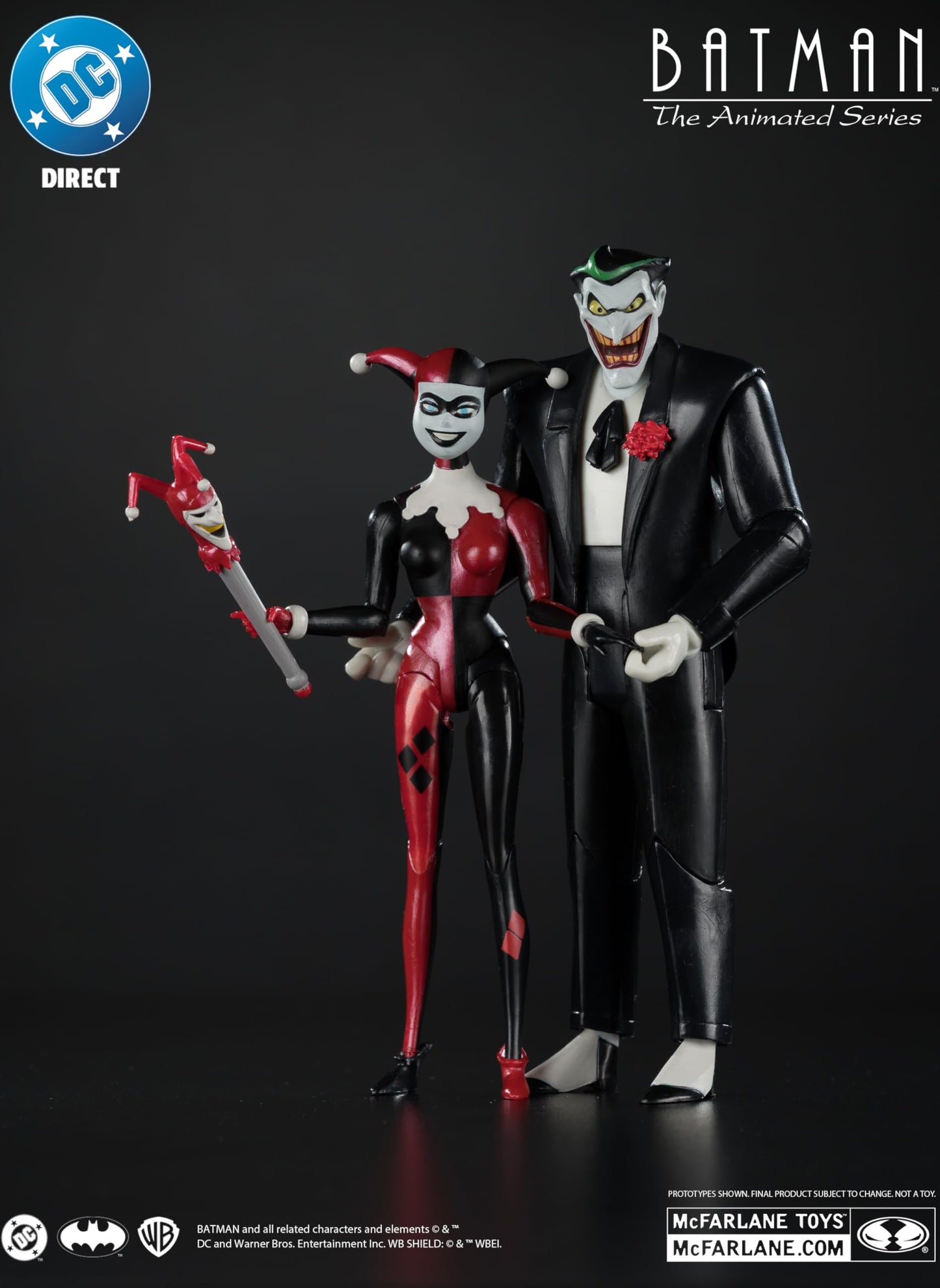 McFarlane Toys Batman: The Animated Series Harley Quinn & The Joker Mad Love 2 Pack – 6in Gold Label