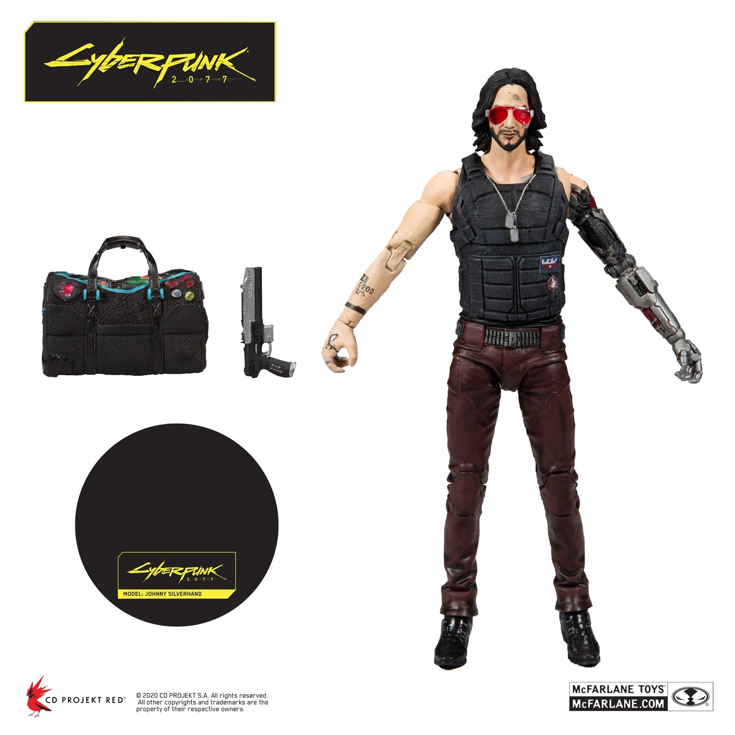 McFarlane Toys Cyberpunk 2077 Johnny Silverhand Variant Action Figure – Ultra Articulation Collectible