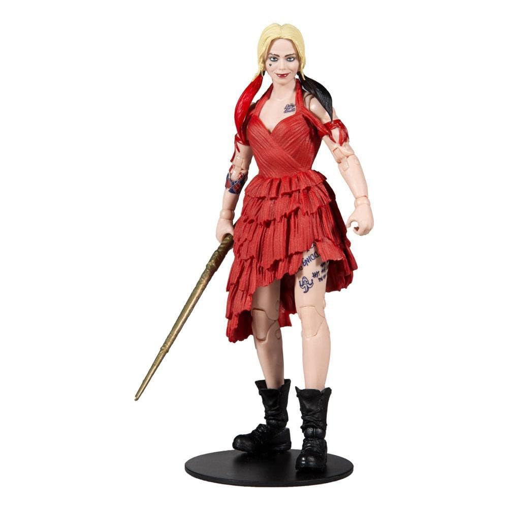 McFarlane Toys DC Multiverse Harley Quinn (The Suicide Squad) 7" Action Figure – Build-A King Shark Piece & Accessories