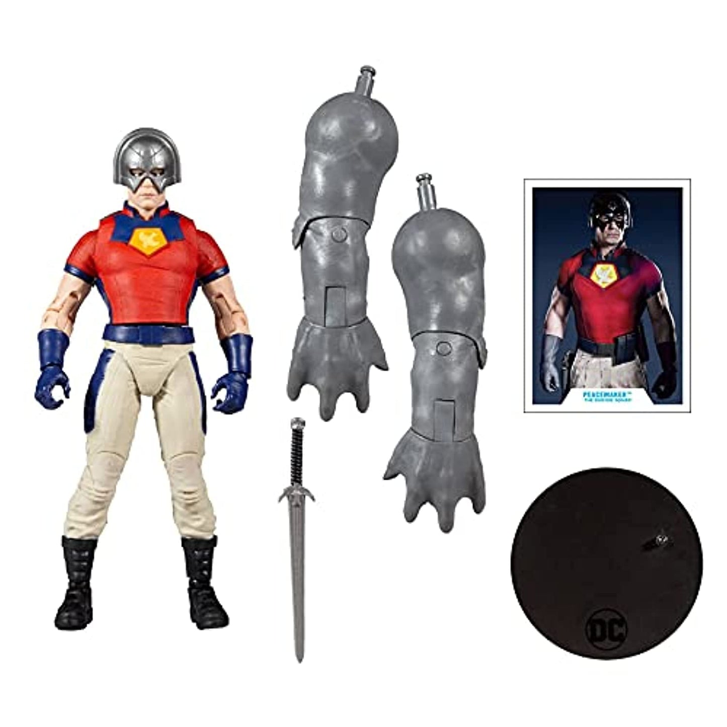 McFarlane Toys DC Multiverse Peacemaker 7-inch Action Figure with Build-A King Shark Piece