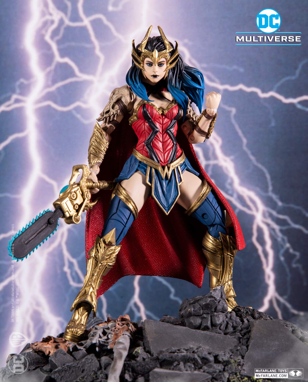 McFarlane Toys DC Multiverse Dark Nights: Death Metal Wonder Woman 7-inch Action Figure with Build-A Darkfather Parts