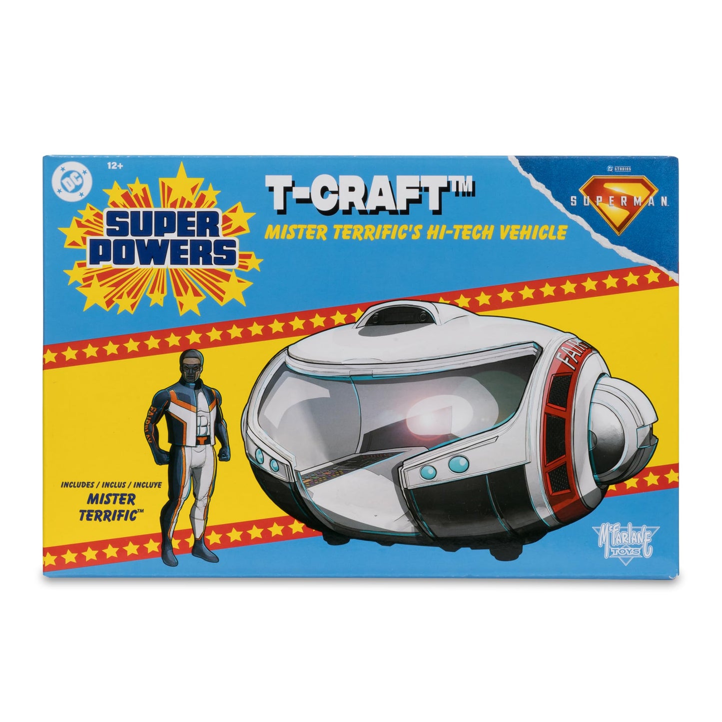 McFarlane Toys DC Super Powers T-Craft: Mr. Terrific's Hi-Tech Vehicle with Mr. Terrific | Superman Movie