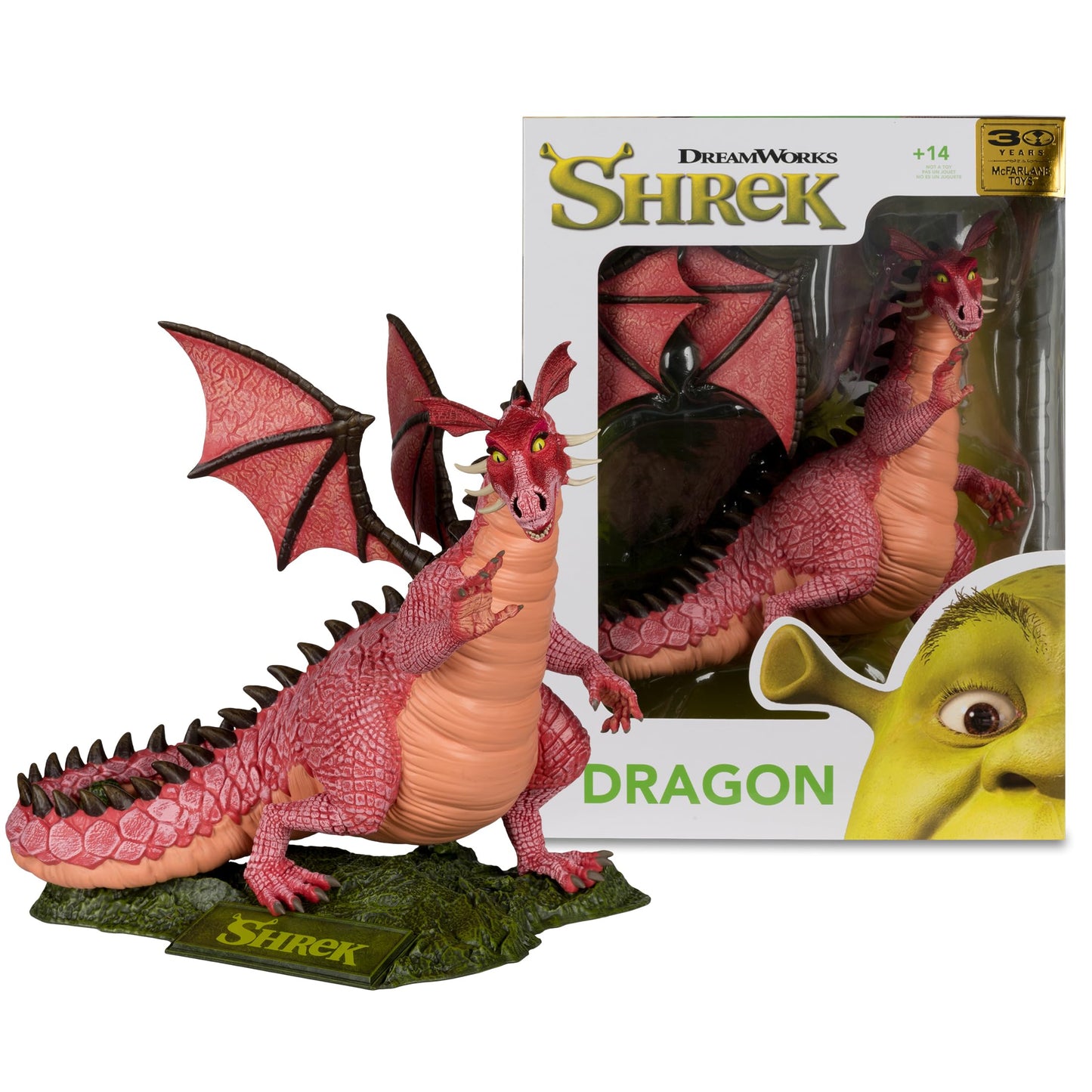 McFarlane Toys DreamWorks Dragon Shrek 12in Posed Figure – 30th Anniversary Collectible
