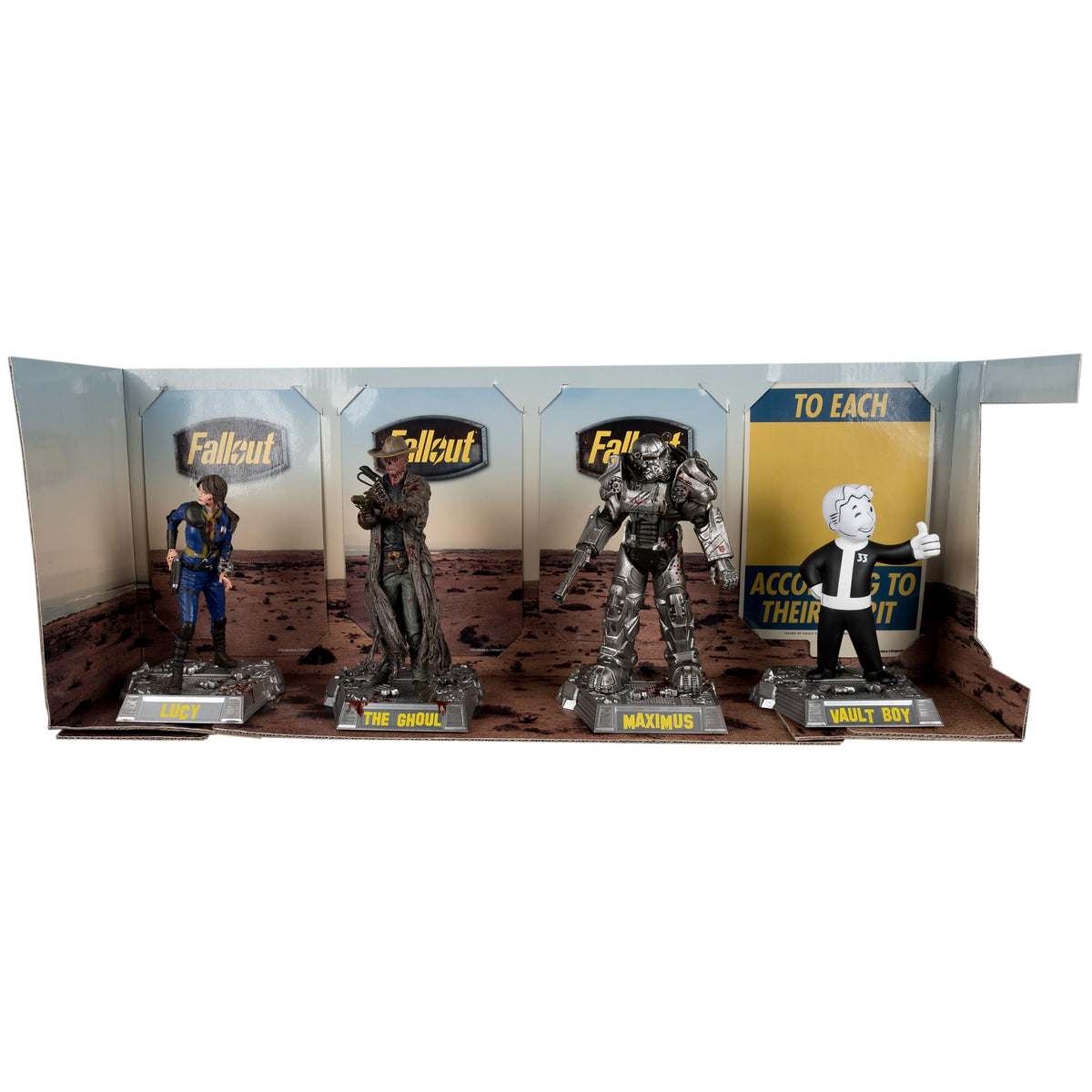 McFarlane Fallout Lucy, Maximus, The Ghoul & Vault Boy 6in Figures 4-Pack
