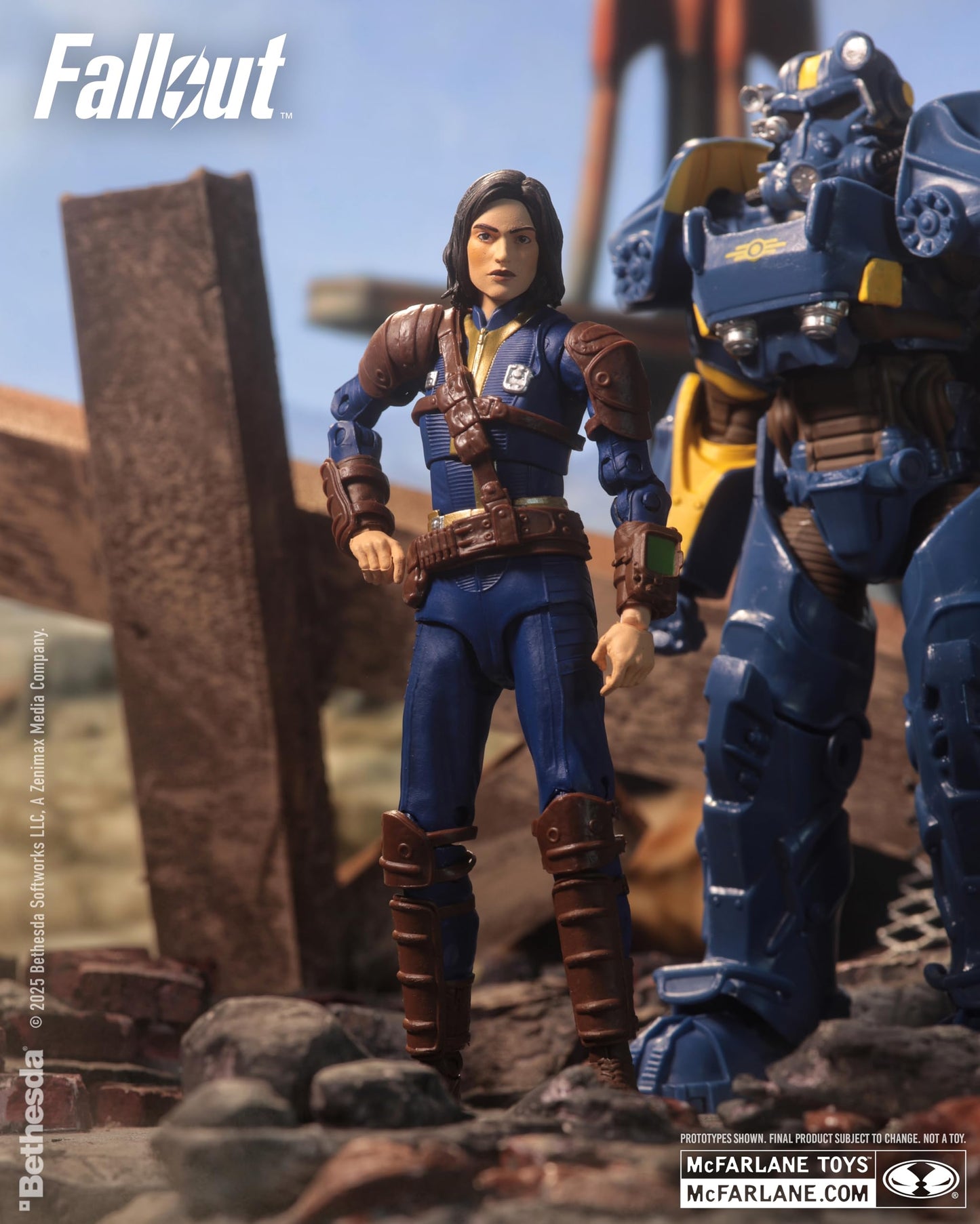 McFarlane Toys Fallout 4 T-60 Vault Tec & Sole Survivor 7-Inch 2-Pack