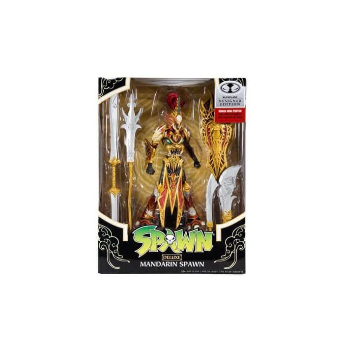 McFarlane Toys Mandarin Spawn Designer Edition 7-Inch Action Figure – 22 Moving Parts + Accessories