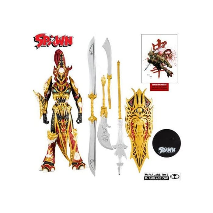 McFarlane Toys Mandarin Spawn Designer Edition 7-Inch Action Figure – 22 Moving Parts + Accessories