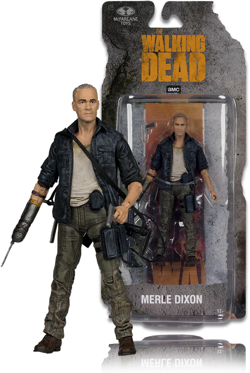 McFarlane Toys The Walking Dead Merle Dixon 5in Figure – 20 Points of Articulation & Accessories