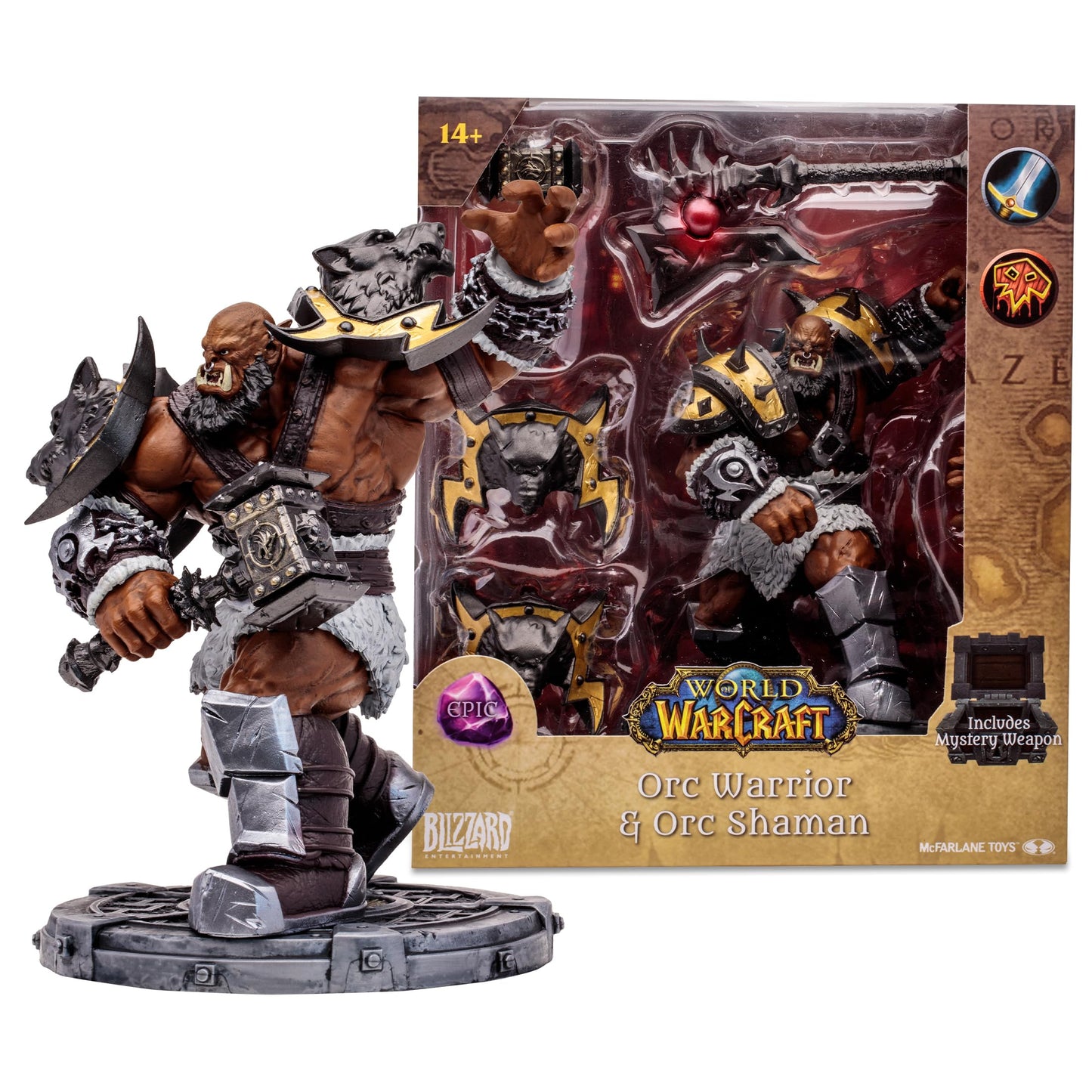 McFarlane Toys World of Warcraft Orc: Warrior/Shaman (Epic) 1:12 Scale Posed Figure