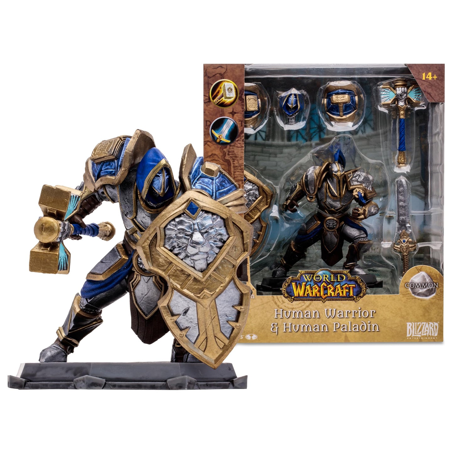 McFarlane Toys World of Warcraft Human Paladin 1:12 Scale Posed Figure | Collectible