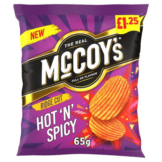 McCoy's Hot 'N' Spicy Sharing Crisps 65g (Box of 20)