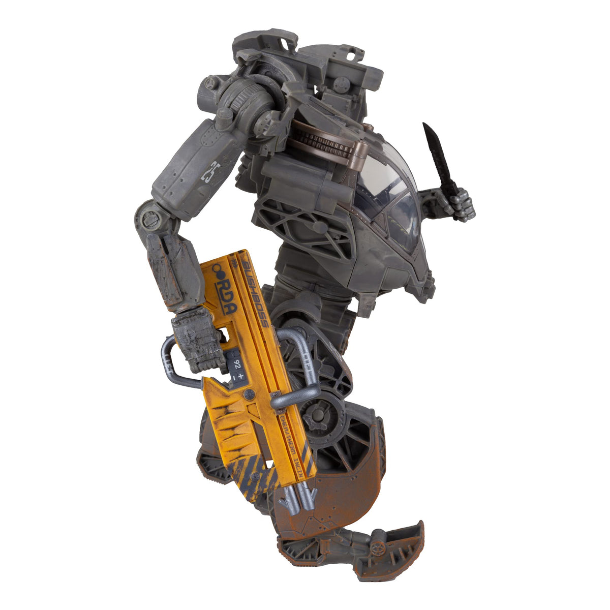 McFarlane Avatar: The Way of Water Amp Suit Megafig with Bush Boss FD-11 Flamethrower — 22-Point Articulation