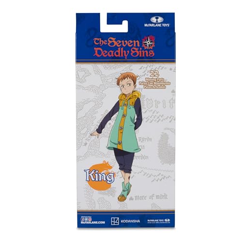McFarlane The Seven Deadly Sins King 7-inch Figure | Ultra Articulation & Season 3 Outfit