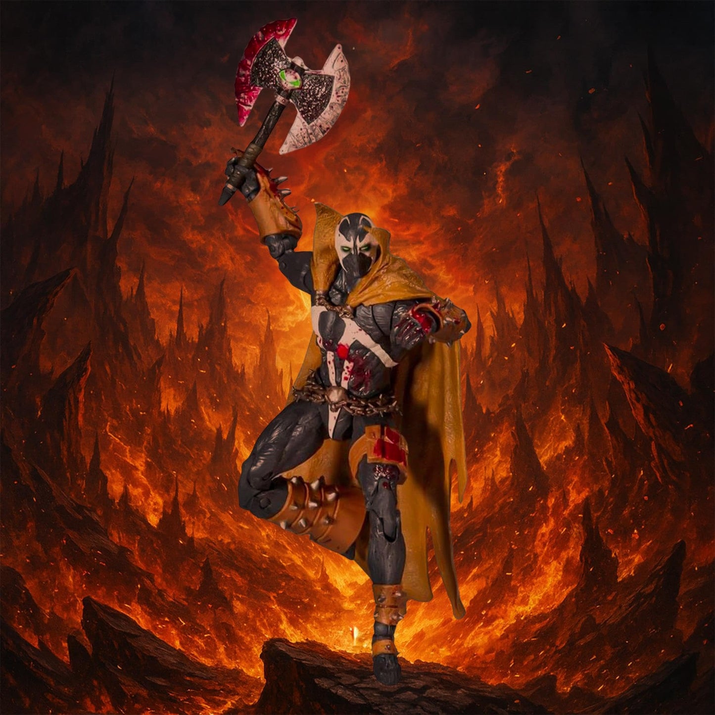 McFarlane Toys Mortal Kombat Spawn Bloody Classic 7-Inch Action Figure with Accessories