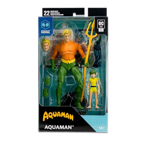 McFarlane Toys DC Direct Aquaman (DC Classic) 7-Inch Action Figure with Digital Collectible