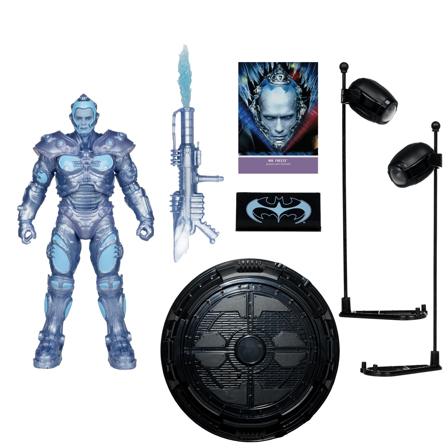 McFarlane Toys Batman & Robin Mr. Freeze Black Light Edition DC Multiverse – 18 cm Gold Label