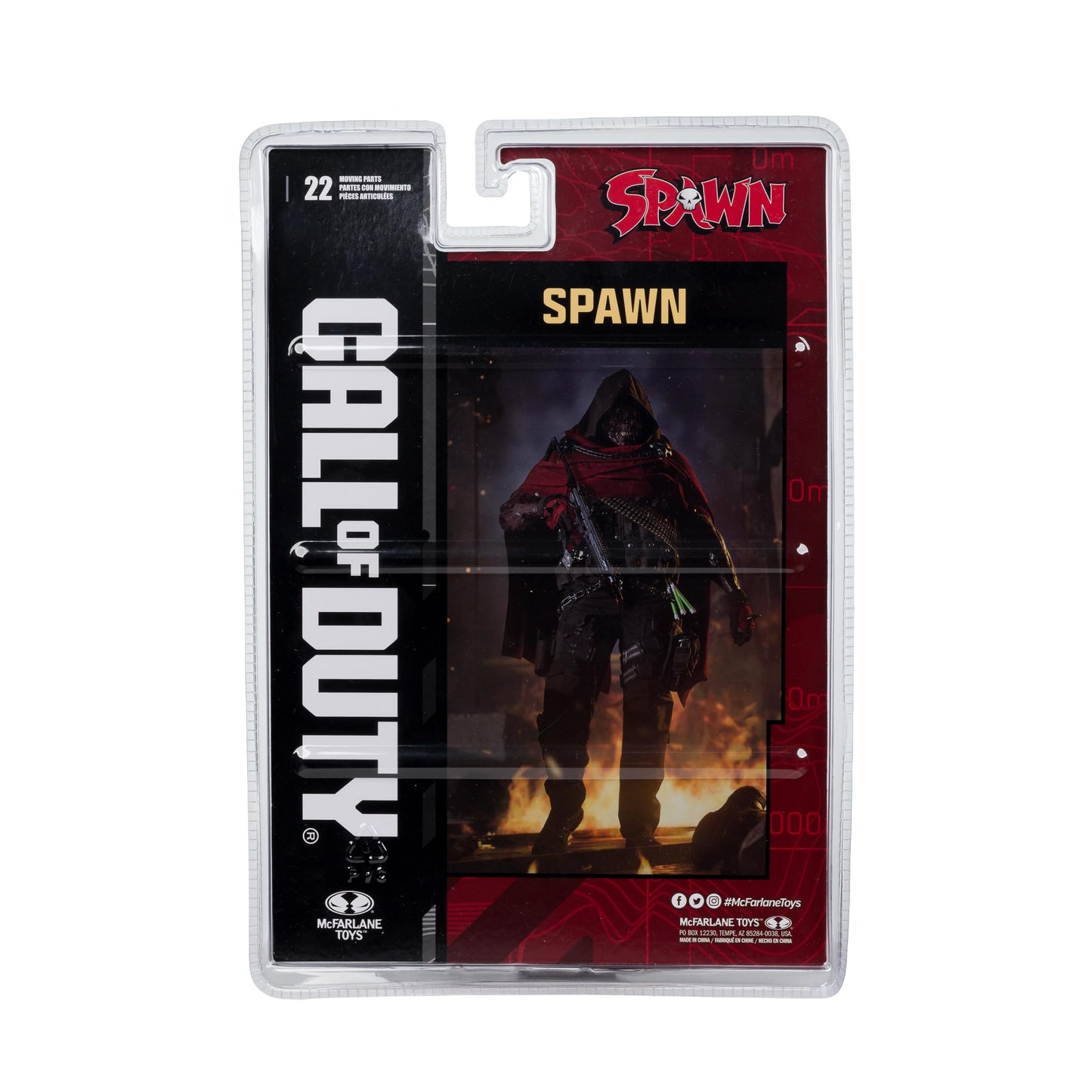 McFarlane Toys Call of Duty Burned Spawn 7in Action Figure – 22-Point Articulation, Fabric Cape & Accessories