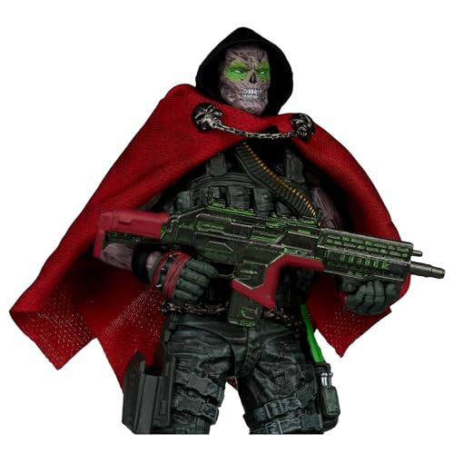 McFarlane Toys Call of Duty Burned Spawn 7in Action Figure – 22-Point Articulation, Fabric Cape & Accessories